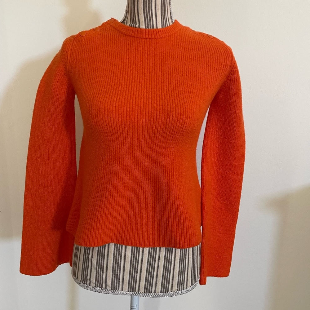 Escada Orange Bell Sleeve Sweater size Small